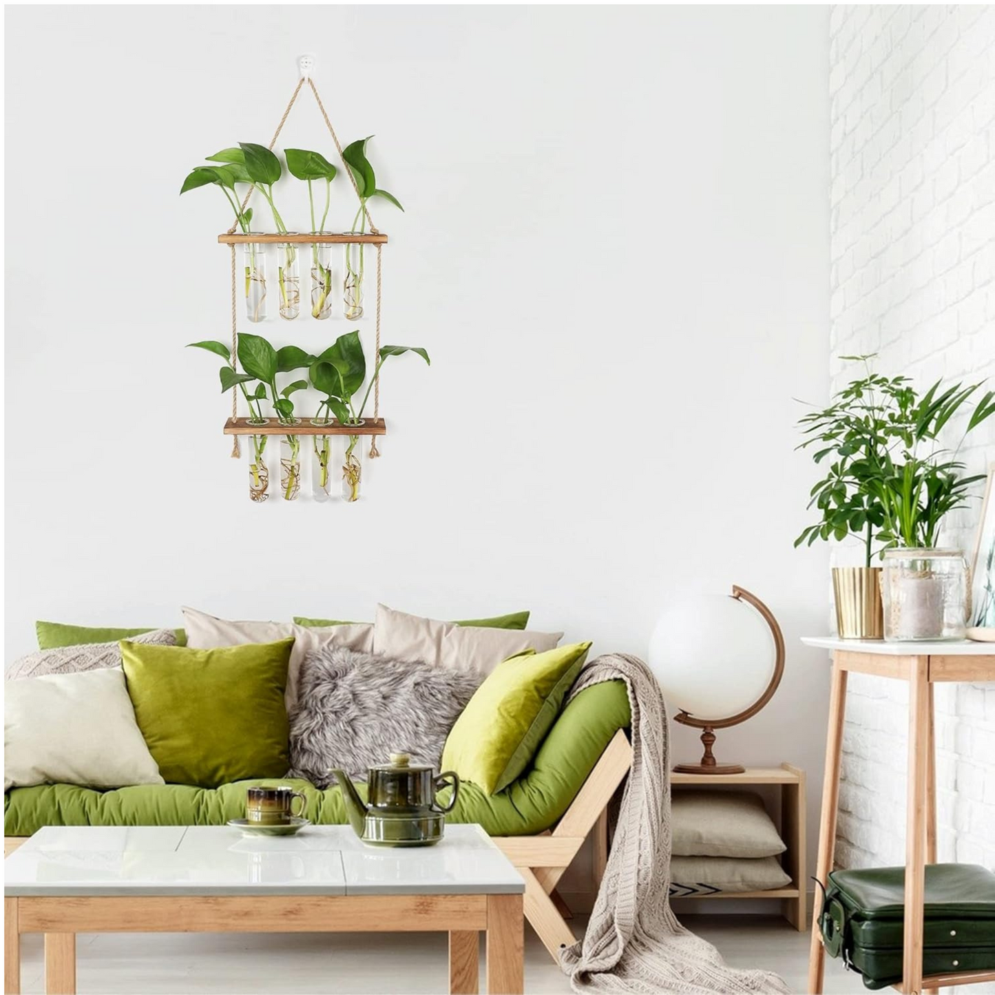 Wall-Mounted Hydroponic Glass Vase